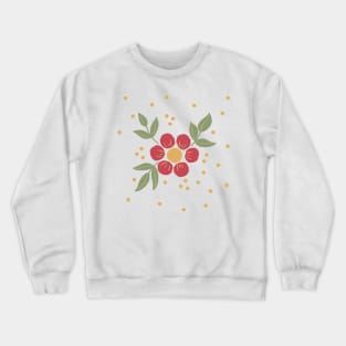 Red flower Crewneck Sweatshirt